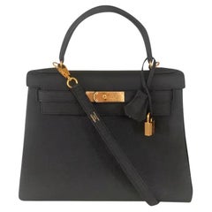 Hermès 28 Kelly Black handbag shoulder bag
