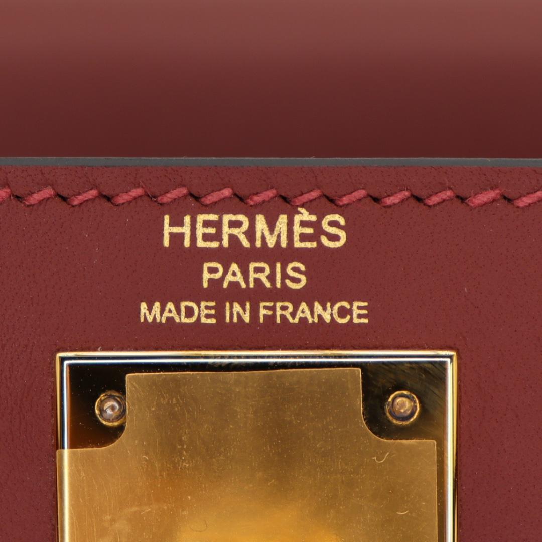 Hermès 28cm Kelly Lakis Rouge H Swift Leather Gold Hardware In New Condition For Sale In Santa Rosa Beach, FL
