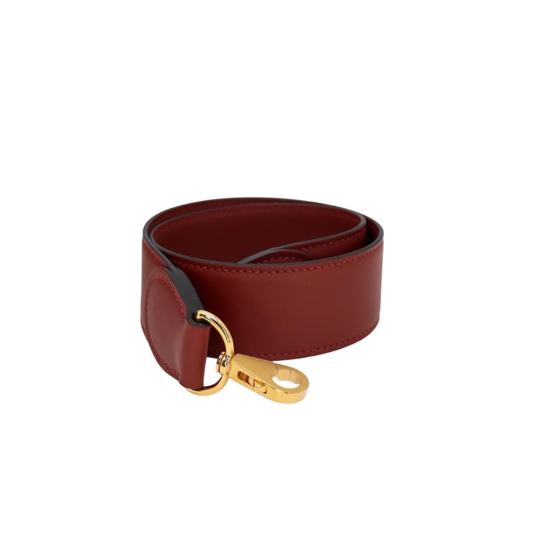 Hermès 28cm Kelly Lakis Rouge H Swift Leather Gold Hardware For Sale 2