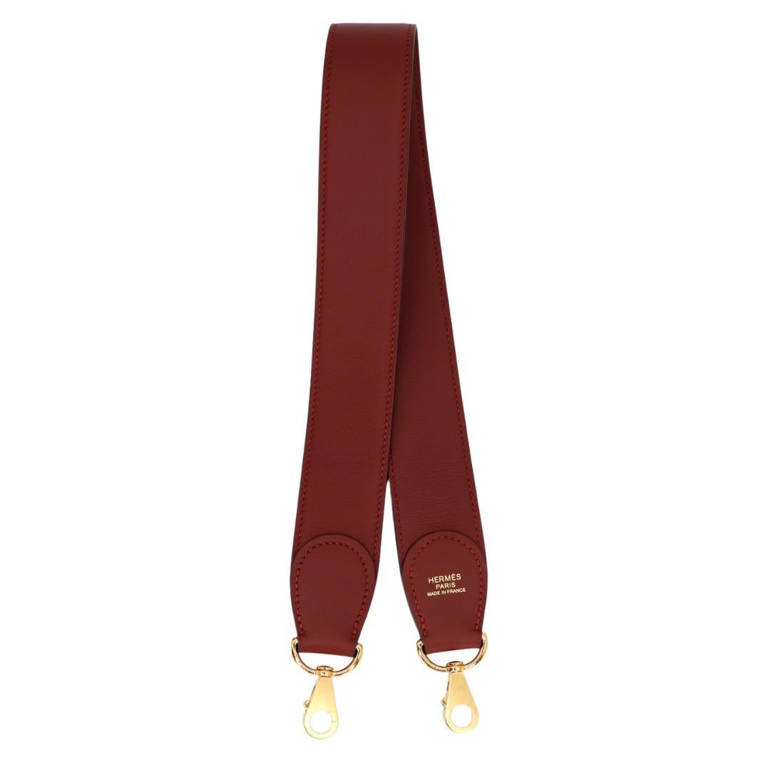 Hermès 28cm Kelly Lakis Rouge H Swift Leather Gold Hardware For Sale 3