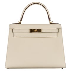 Hermès 28cm Kelly Sellier Nata Epsom Gold Hardware 2021