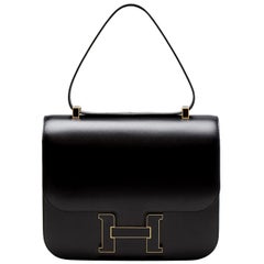 Hermes 29cm Box Leather Cartable Constance Tote
