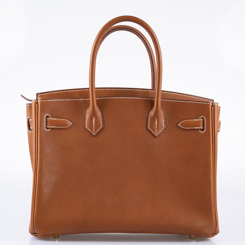 Herm s 3 En 1 Birkin 30 Gold Barenia Faubourg and Toile Bag with