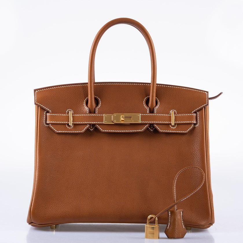 Herm s 3 En 1 Birkin 30 Gold Barenia Faubourg and Toile Bag with