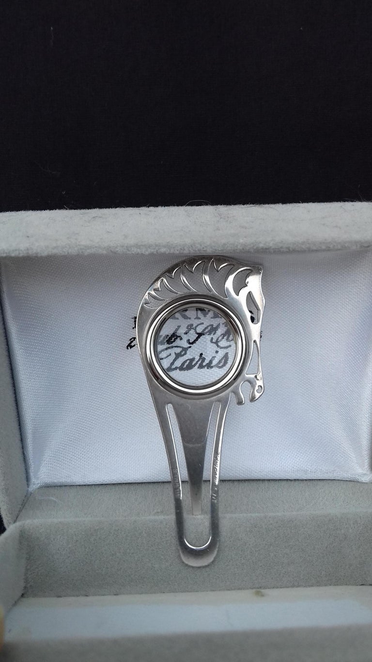 Hermès 3 functions Paperclip Magnifying Glass Bookmark Horse Pattern