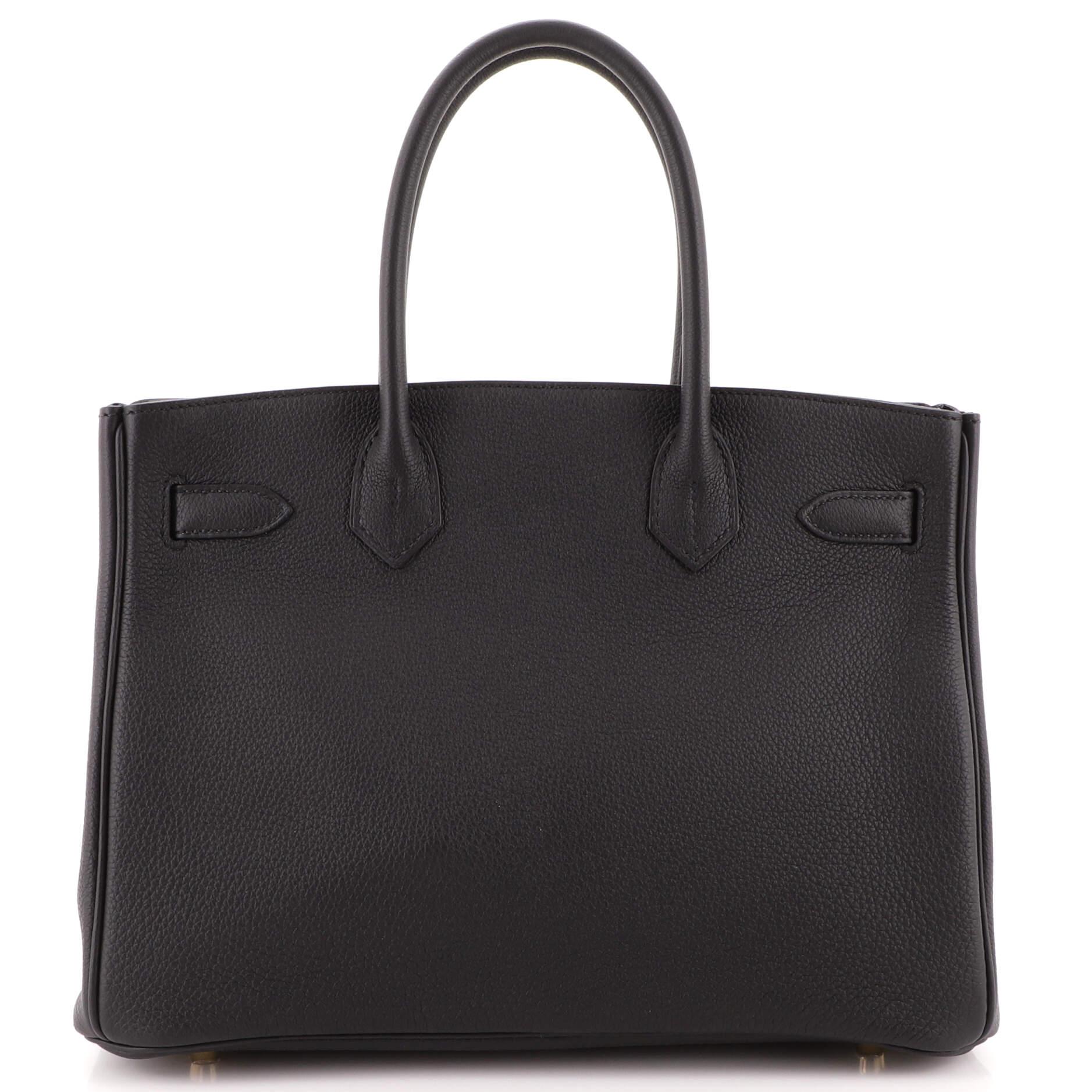 Hermes 3-in-1 Birkin Handbag Black Togo and Swift with Toile and Gold Hardware In Good Condition In NY, NY