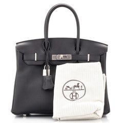 Hermes 3-in-1 Birkin Handbag Black Togo and Swift with Toile and Palladiu