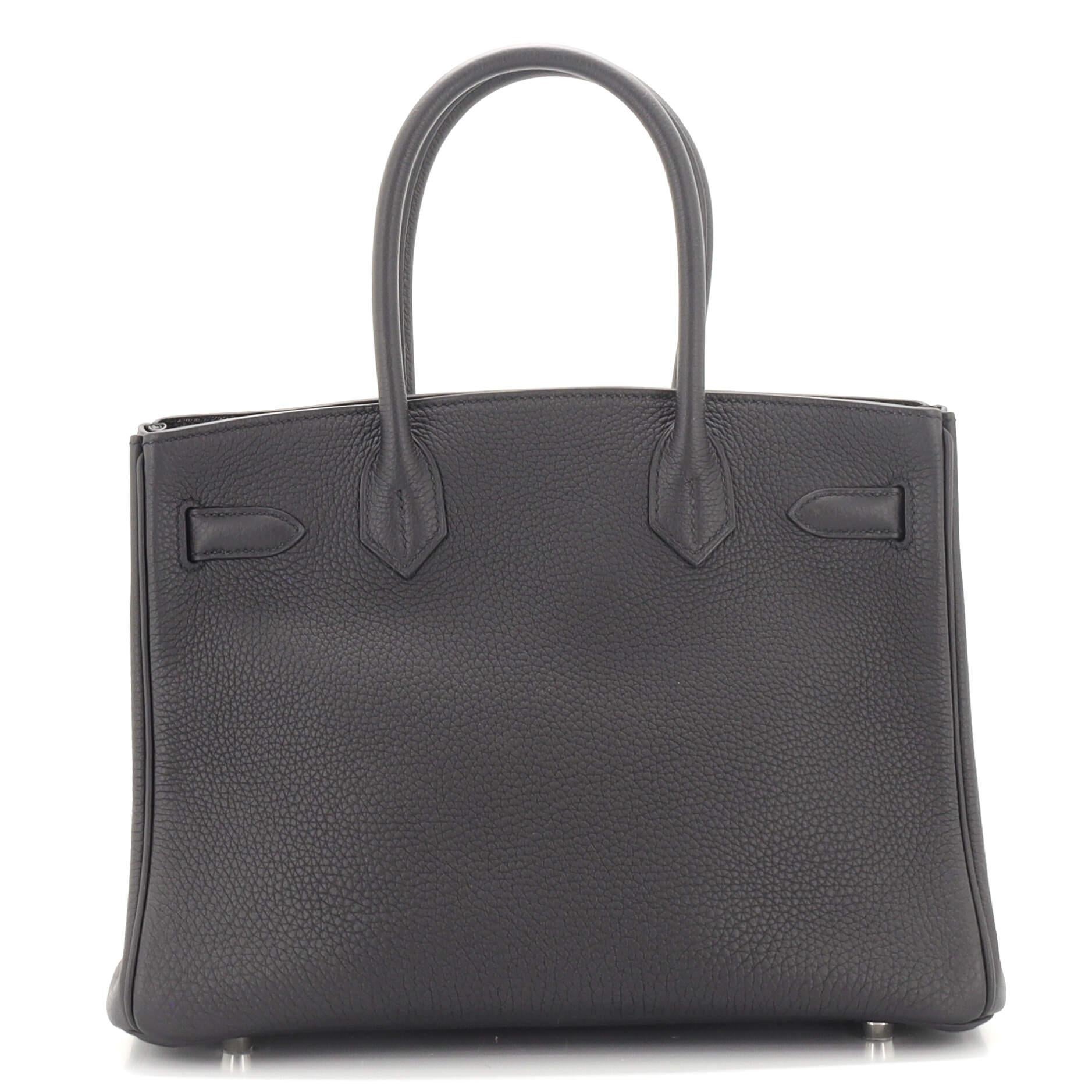 Hermes 3-in-1 Birkin Handbag Black Togo and Swift with Toile and Palladium In Good Condition In NY, NY