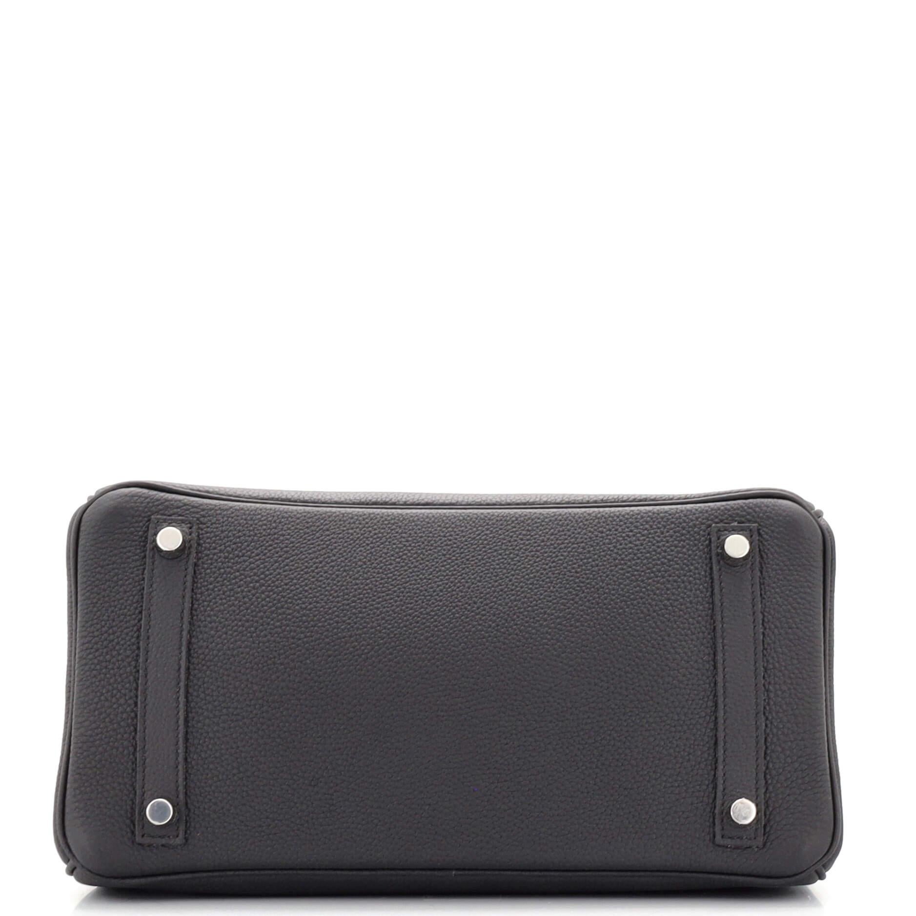 Hermes 3-in-1 Birkin Handbag Black Togo and Swift with Toile and Palladium 1