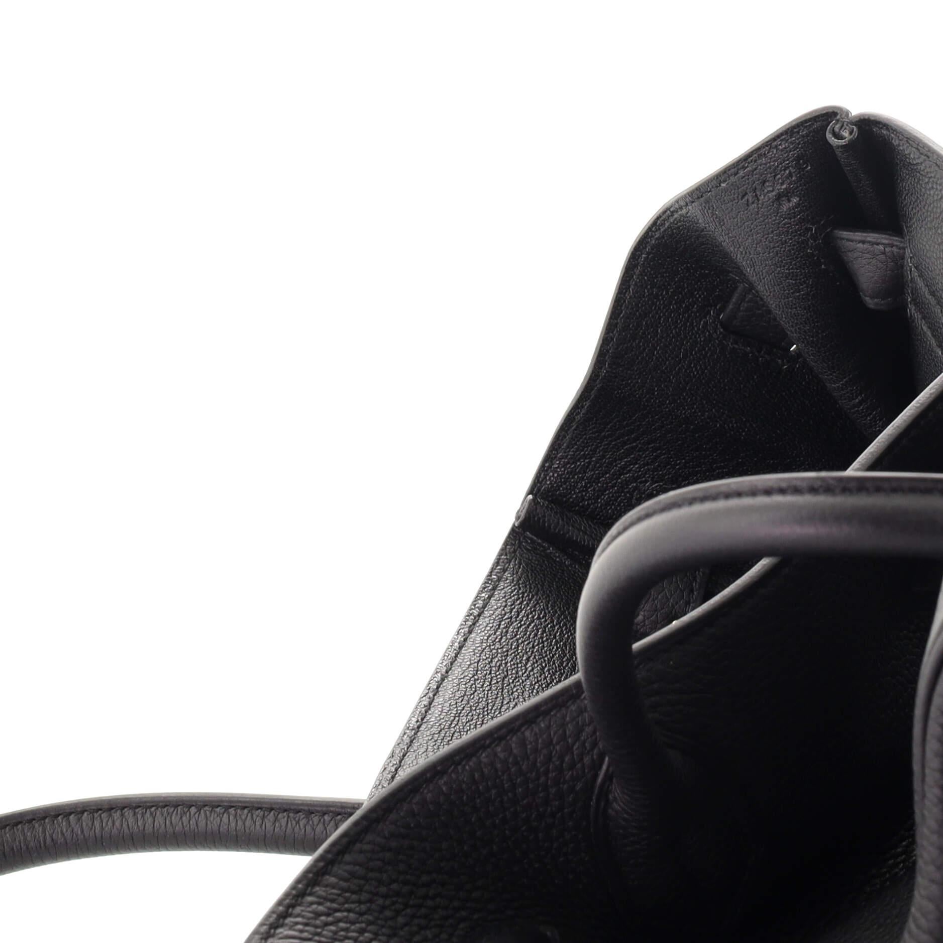 Hermes 3-in-1 Birkin Handbag Black Togo and Swift with Toile and Palladium 3