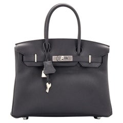 Hermes 3-in-1 Birkin Handbag Black Togo and Swift with Toile and Palladium