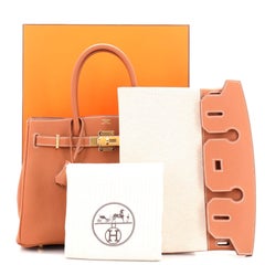 Hermes 3-in-1 Birkin Handbag Gold Togo and Swift with Toile and Gold Hardware 30