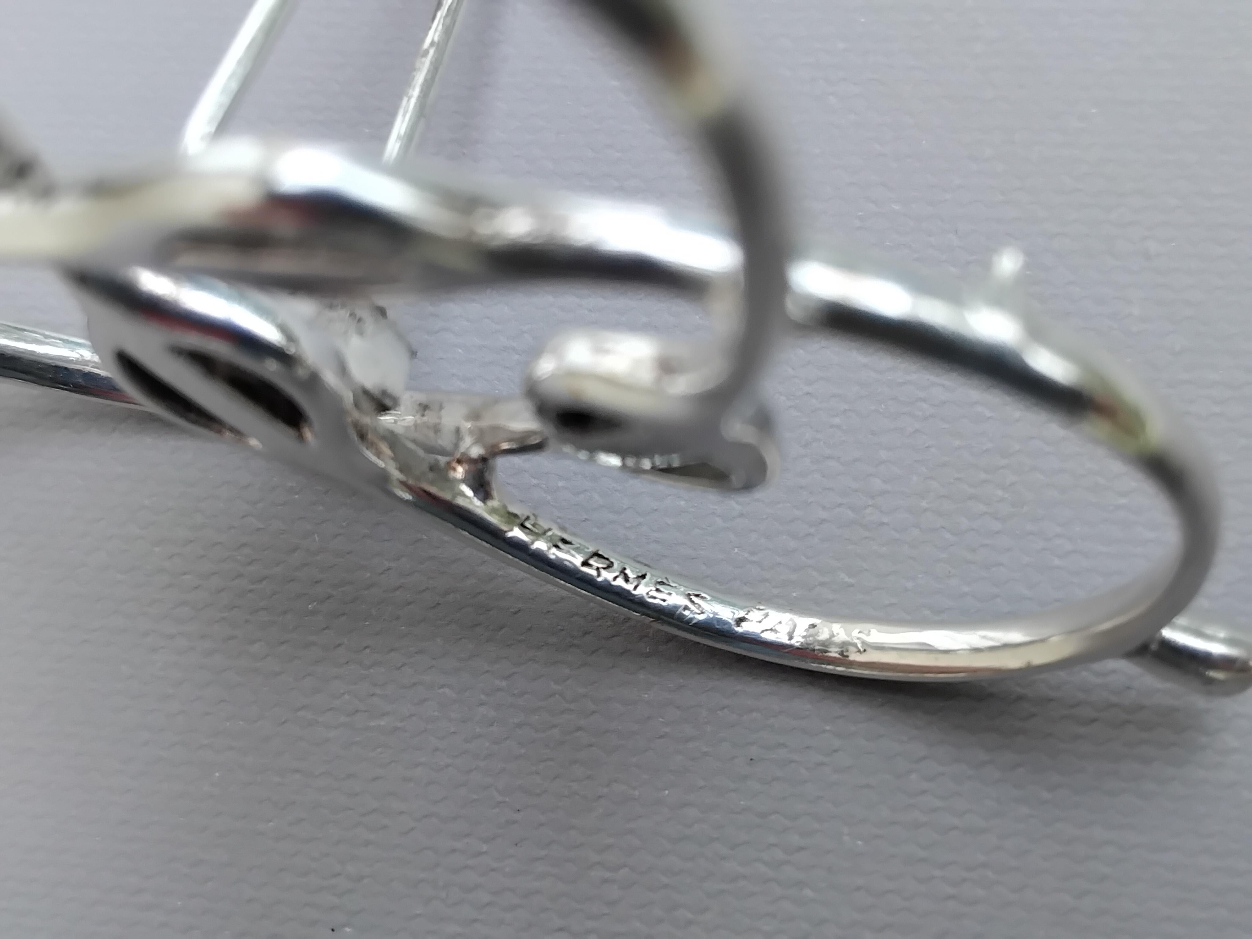 Hermès 3 Spurs Shaped Silver Brooch Lapel Pin Texas Horse Equestrian For Sale 2