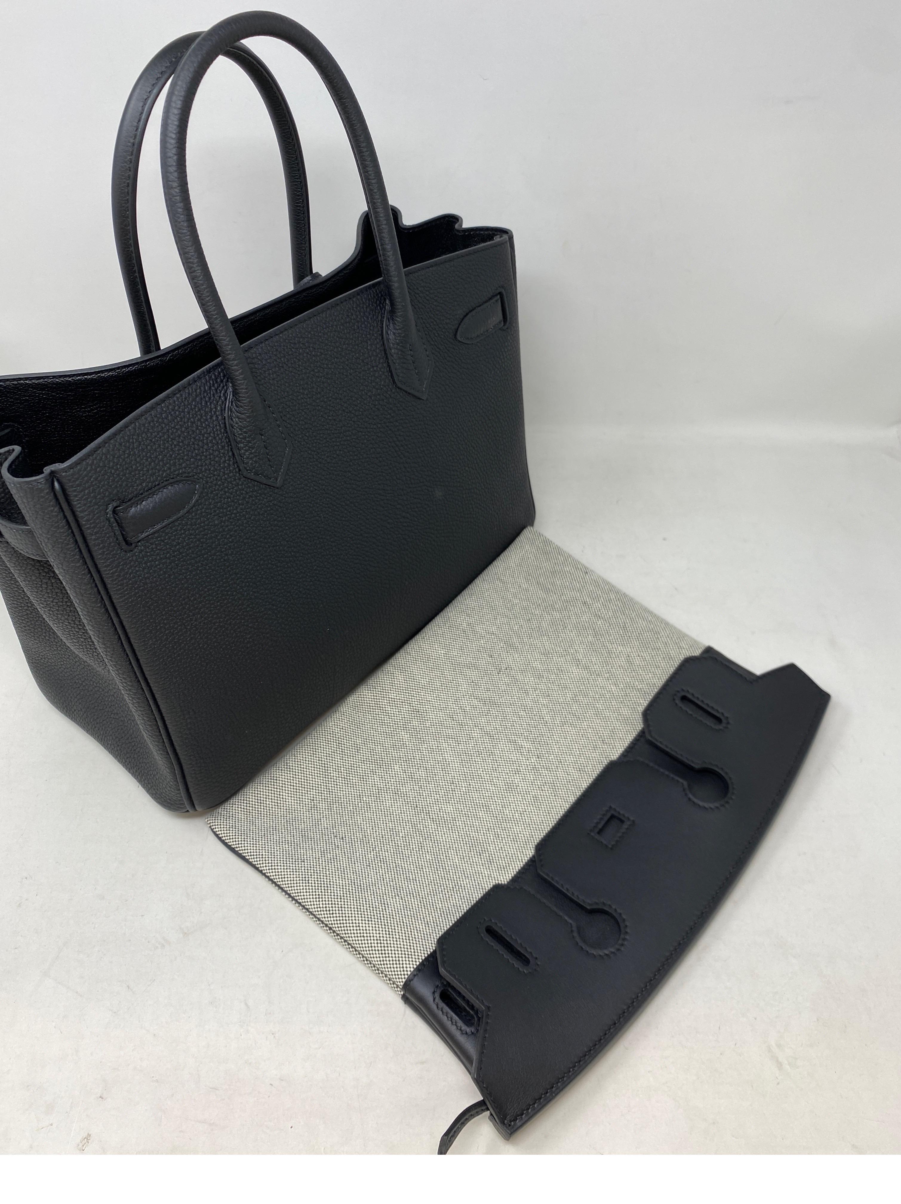 Women's or Men's Hermes 30 Black 3 in 1 Birkin Bag 