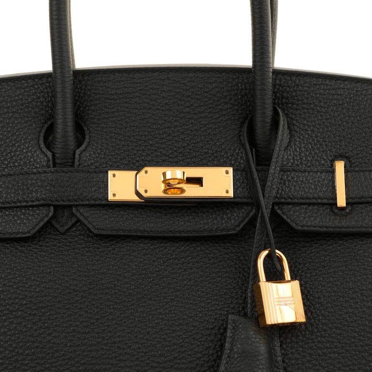 Hermès 30 cm Black Togo Birkin Bag with Gold Hardware For Sale at 1stDibs