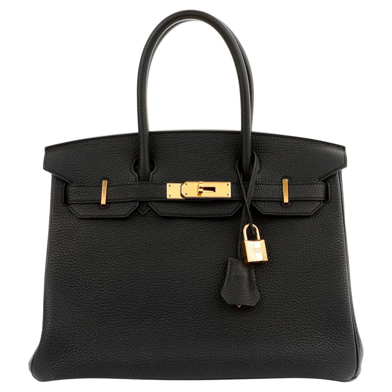Hermès 30 cm Black Togo Birkin Bag