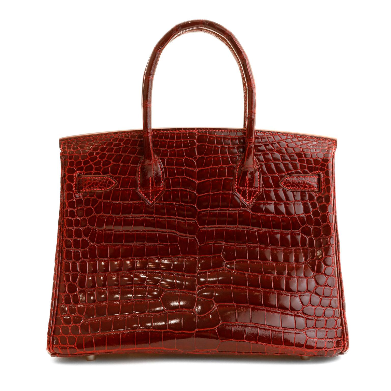 Hermes Birkin 30 cm en crocodile bordeaux avec quincaillerie doree sur 1stDibs sac hermes rouge bordeaux le birkin de hermes 30 cm hermes bordeaux crocodile birkin