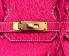 Hermès 30 cm Bright Pink Epsom Birkin with Gold Hardware