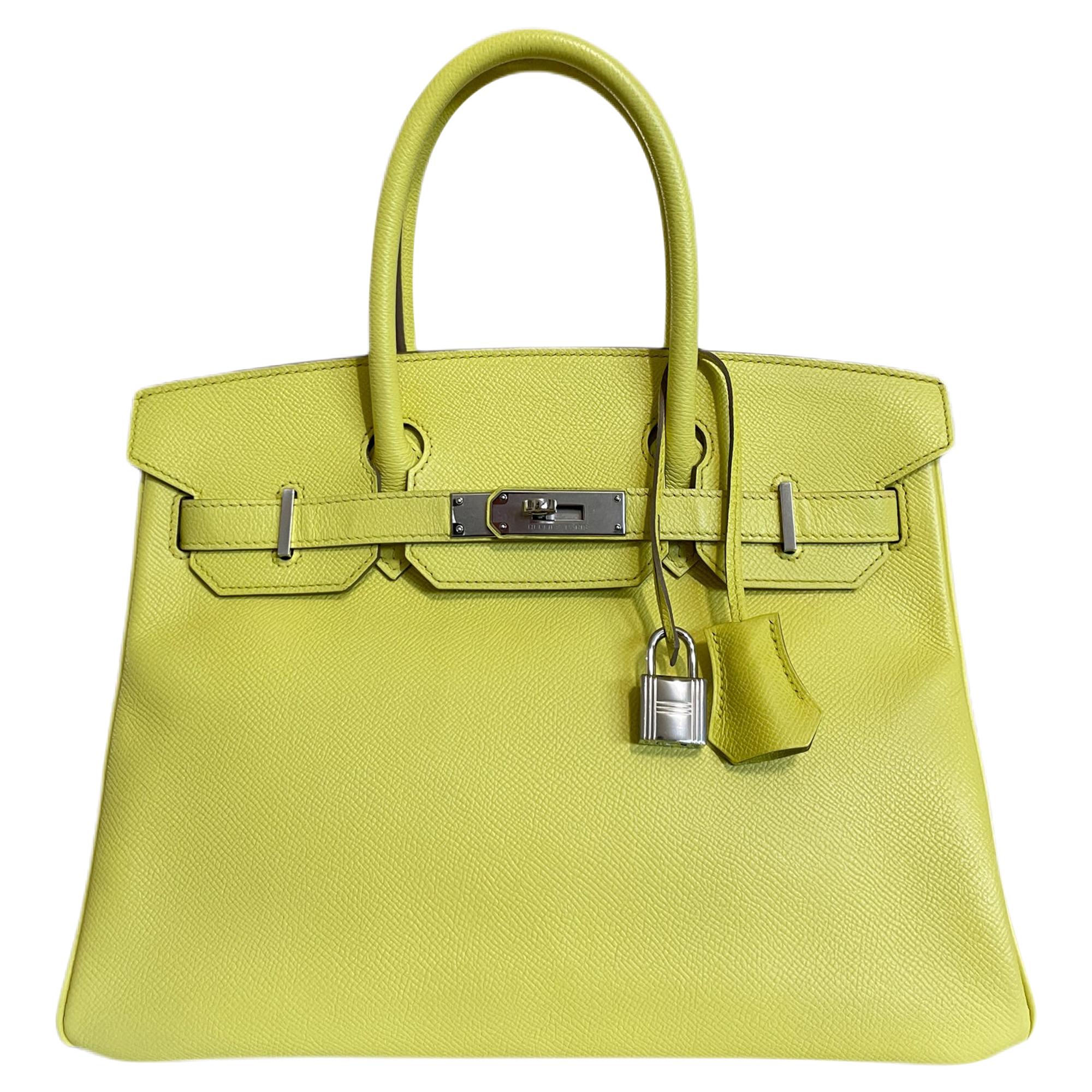 Hermès 30 cm Shocking Green Epsom Birkin Bag