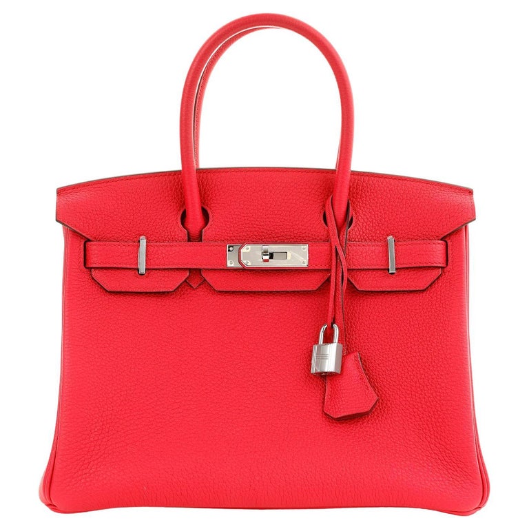 Hermès 30 cm Strawberry Pink Togo Leather Birkin with Palladium For ...