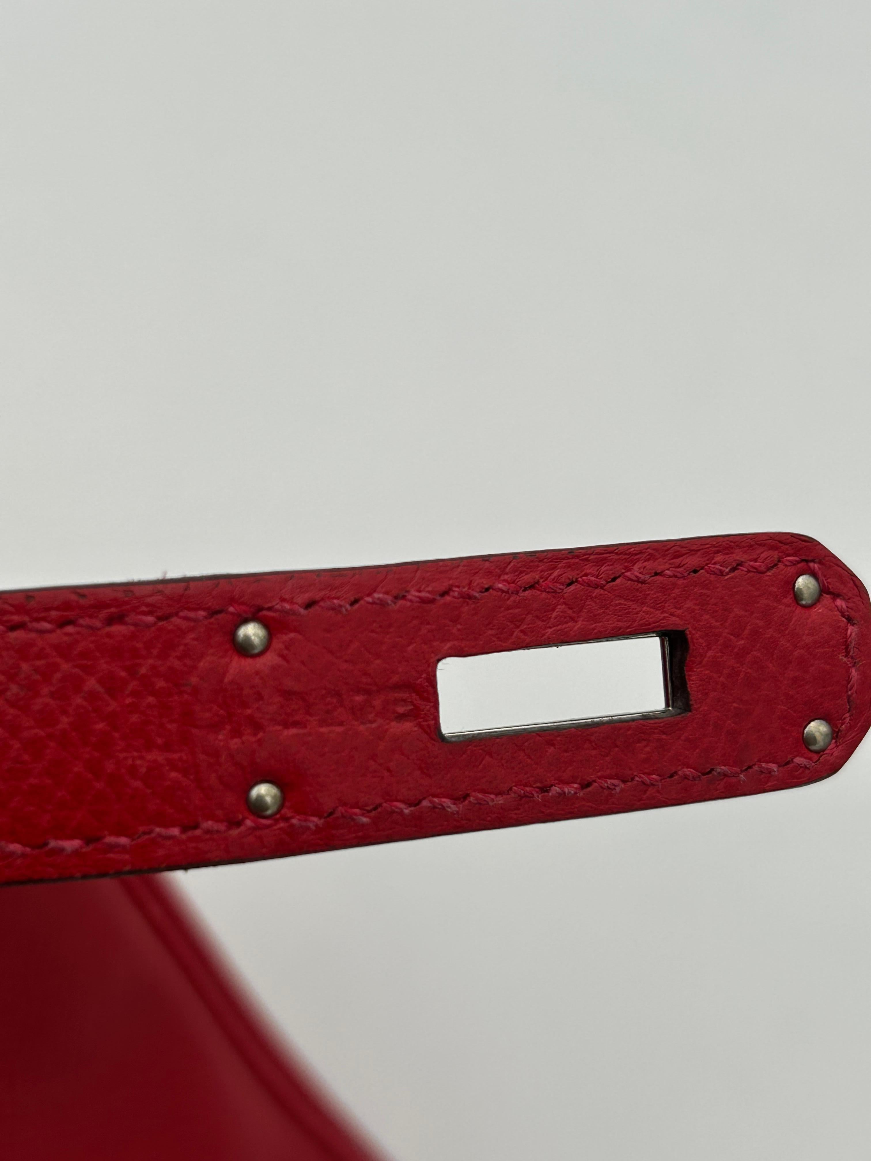 Hermès 30 Rouge Garance Epsom Leather Birkin 2015 For Sale 11