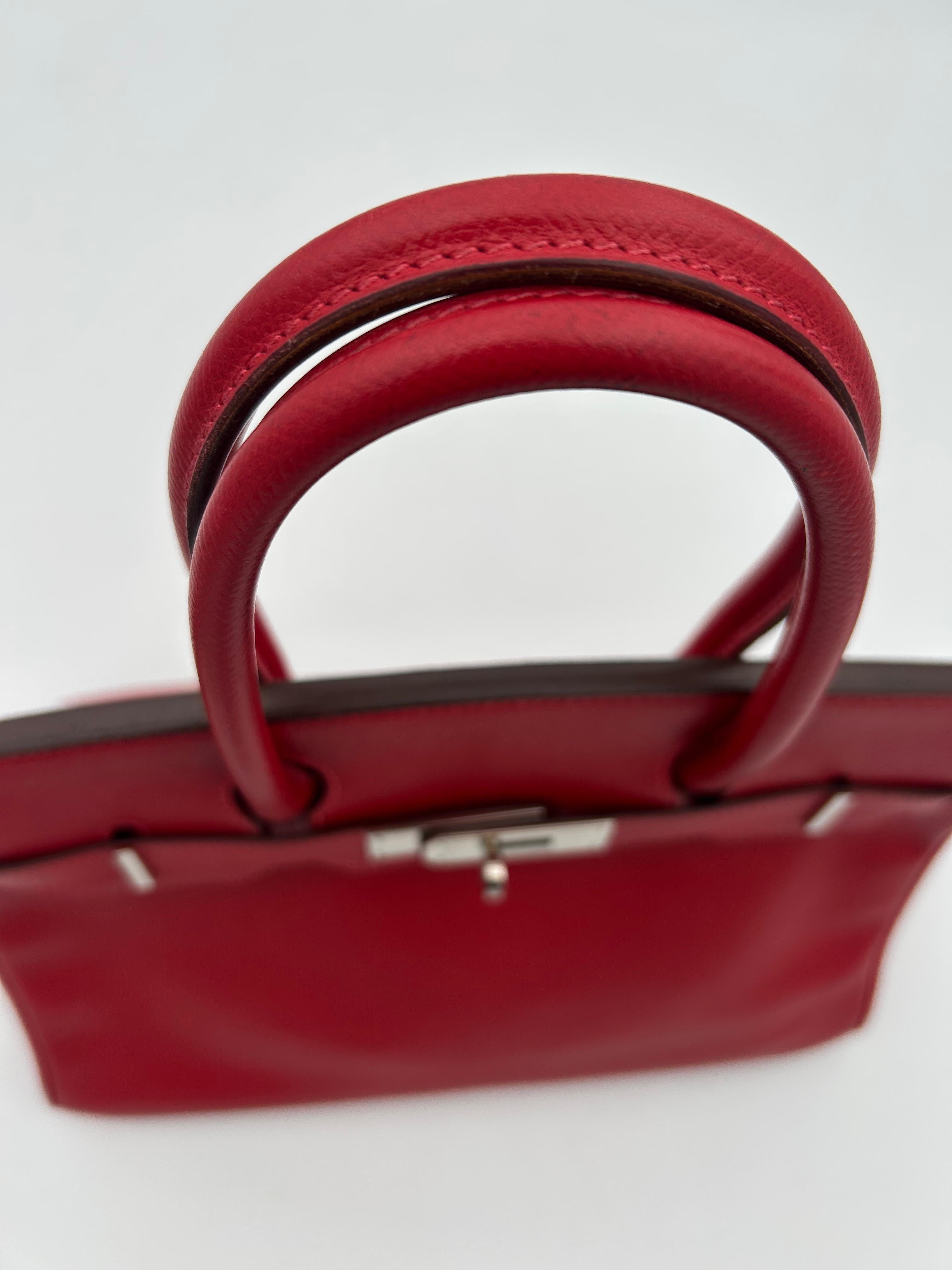Hermès 30 Rouge Garance Epsom Leather Birkin 2015 For Sale 4