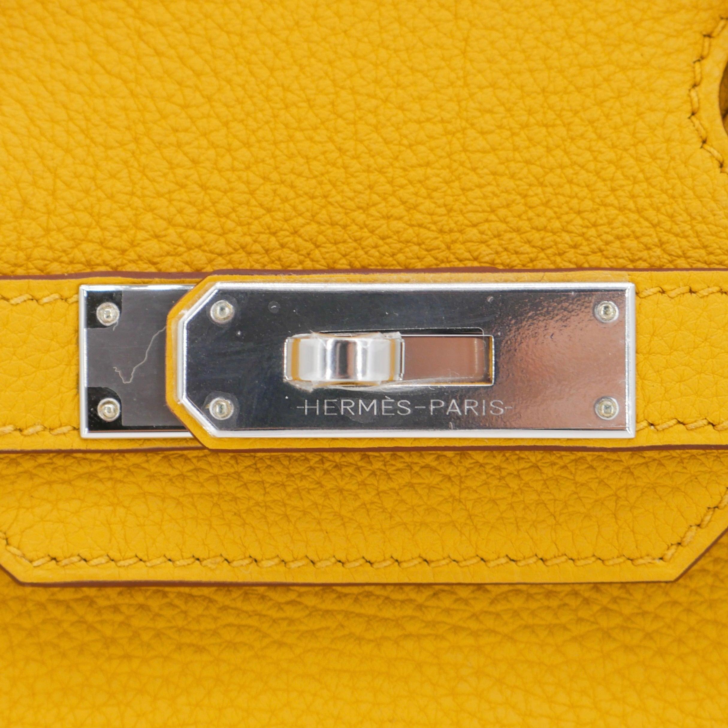 Hermès 30cm Birkin Ambre Togo Leather Palladium Hardware For Sale 1
