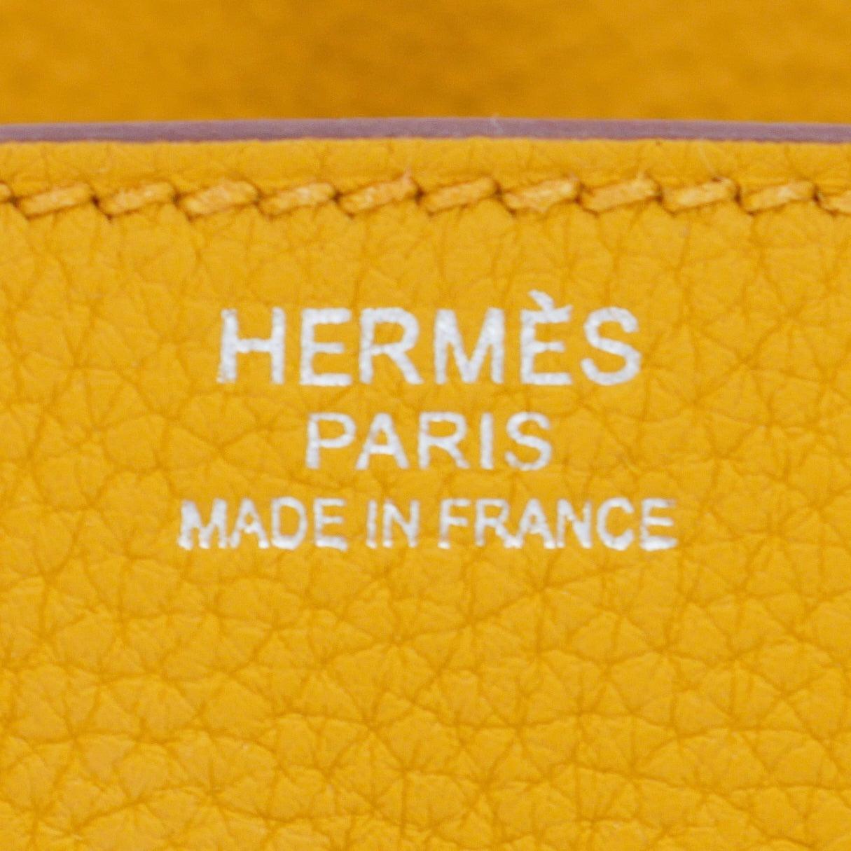 Hermès 30cm Birkin Ambre Togo Cuir Palladium Hardware en vente 2