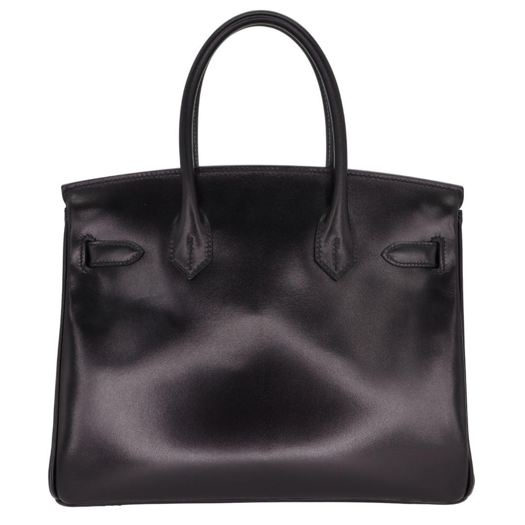 Hermès 30cm Birkin Black Box Calf Leather Palladium Hardware In New Condition For Sale In Santa Rosa Beach, FL