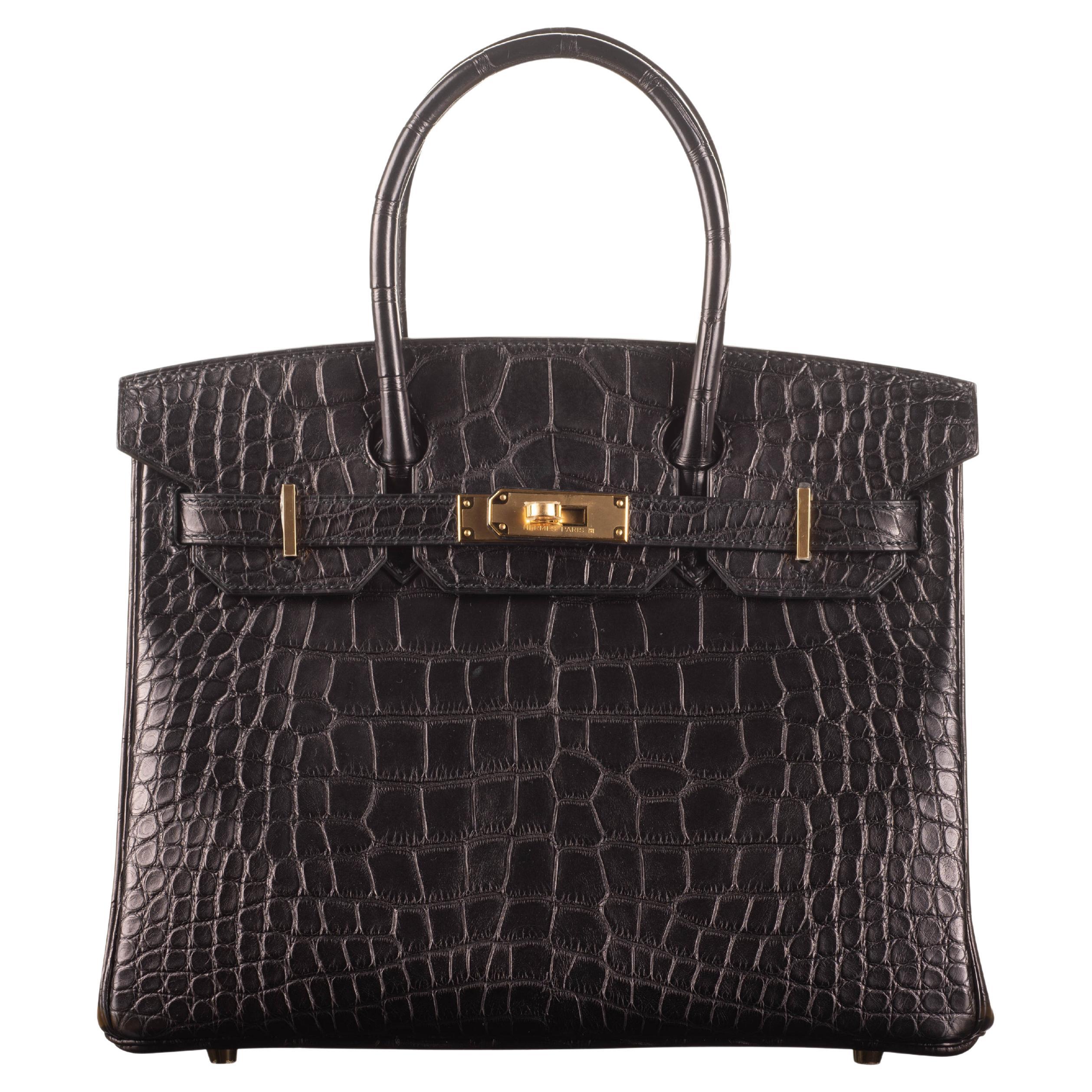 Hermes Kelly 35 Crocodile Exotic Leather Palladium Top Handle Satchel Flap  Bag at 1stDibs