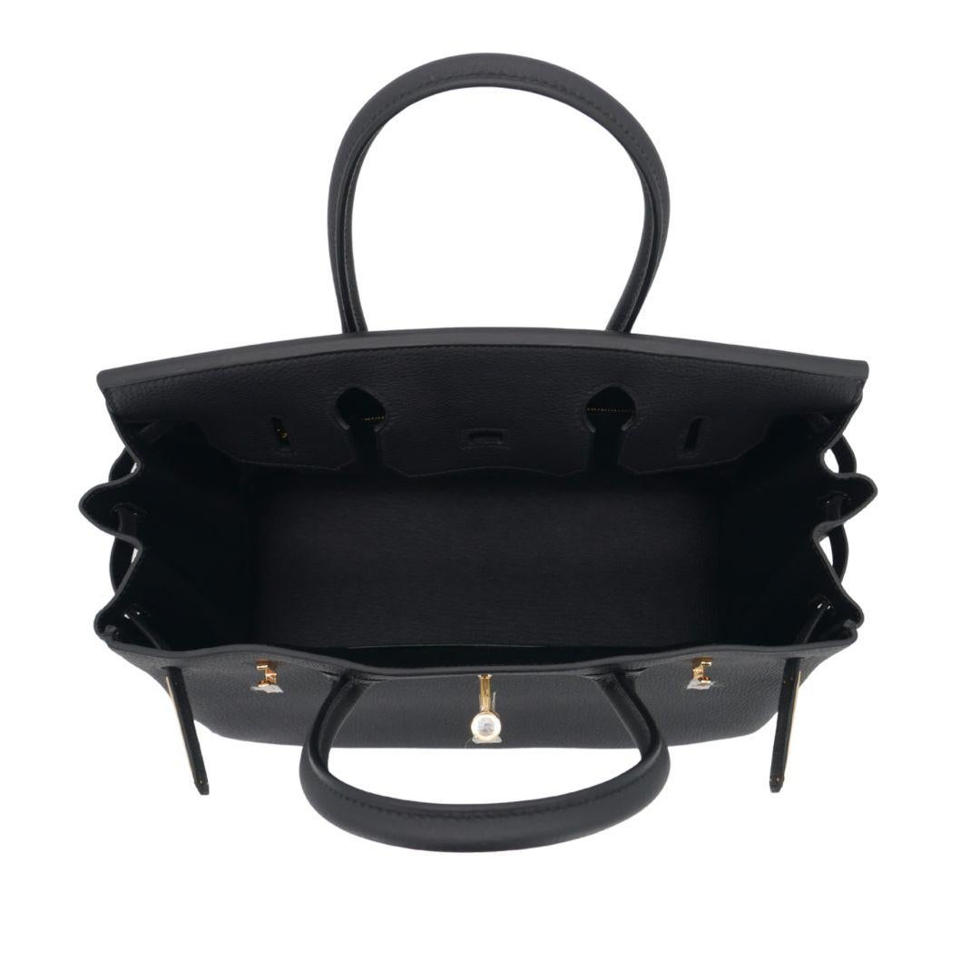 Hermès 30cm Birkin Black Togo Leather Gold Hardware For Sale 2