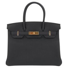 Hermès 30cm Birkin Black Togo Leather Gold Hardware