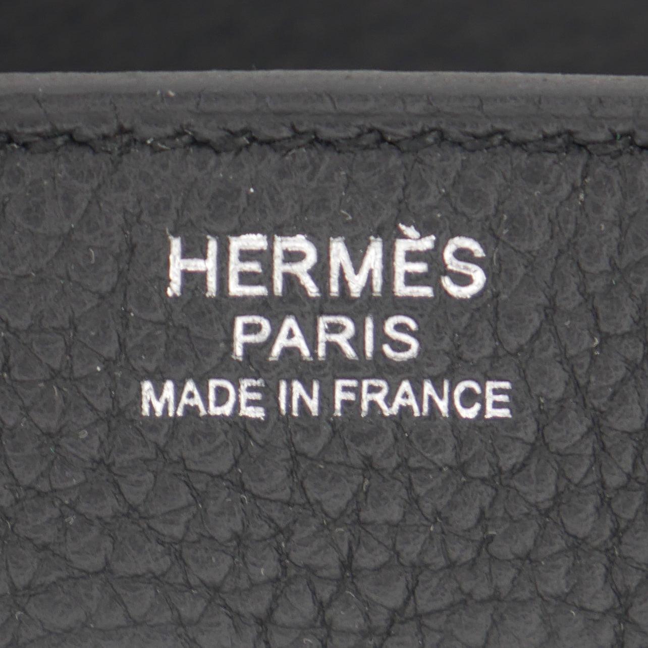 Hermès 30cm Birkin Schwarz Togo Leder Palladium Hardware im Angebot 2