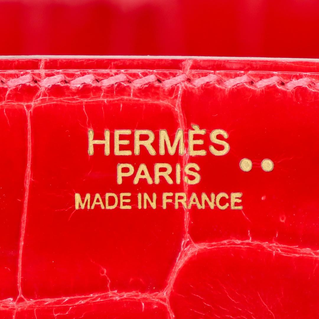 Hermès 30cm Birkin Braise Glänzend Niloticus Gold Hardware im Angebot 1