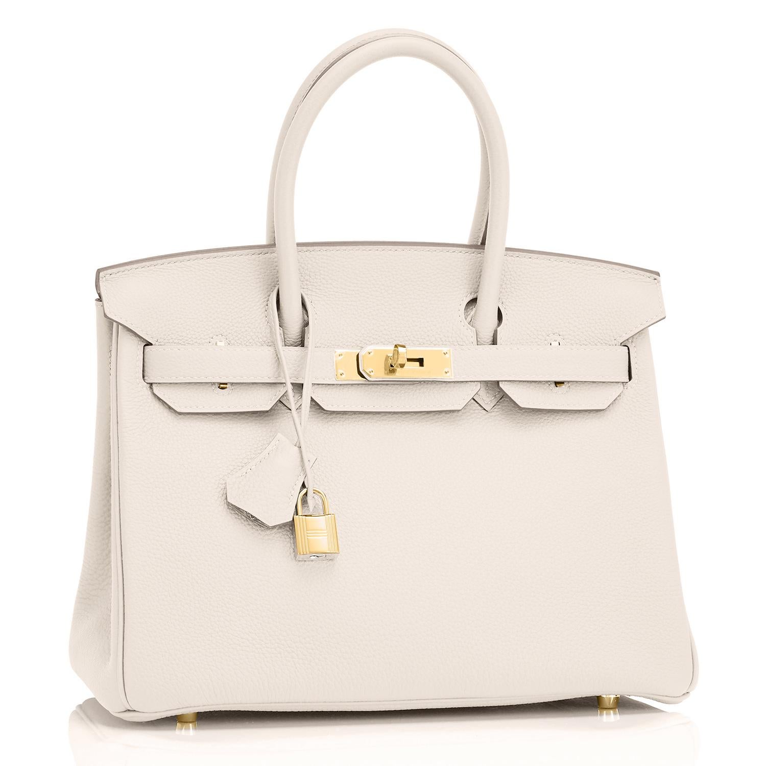 Hermes 30cm Birkin Craie Chalk Off White Gold Hardware Bag Y Stamp, 2020 In New Condition In New York, NY
