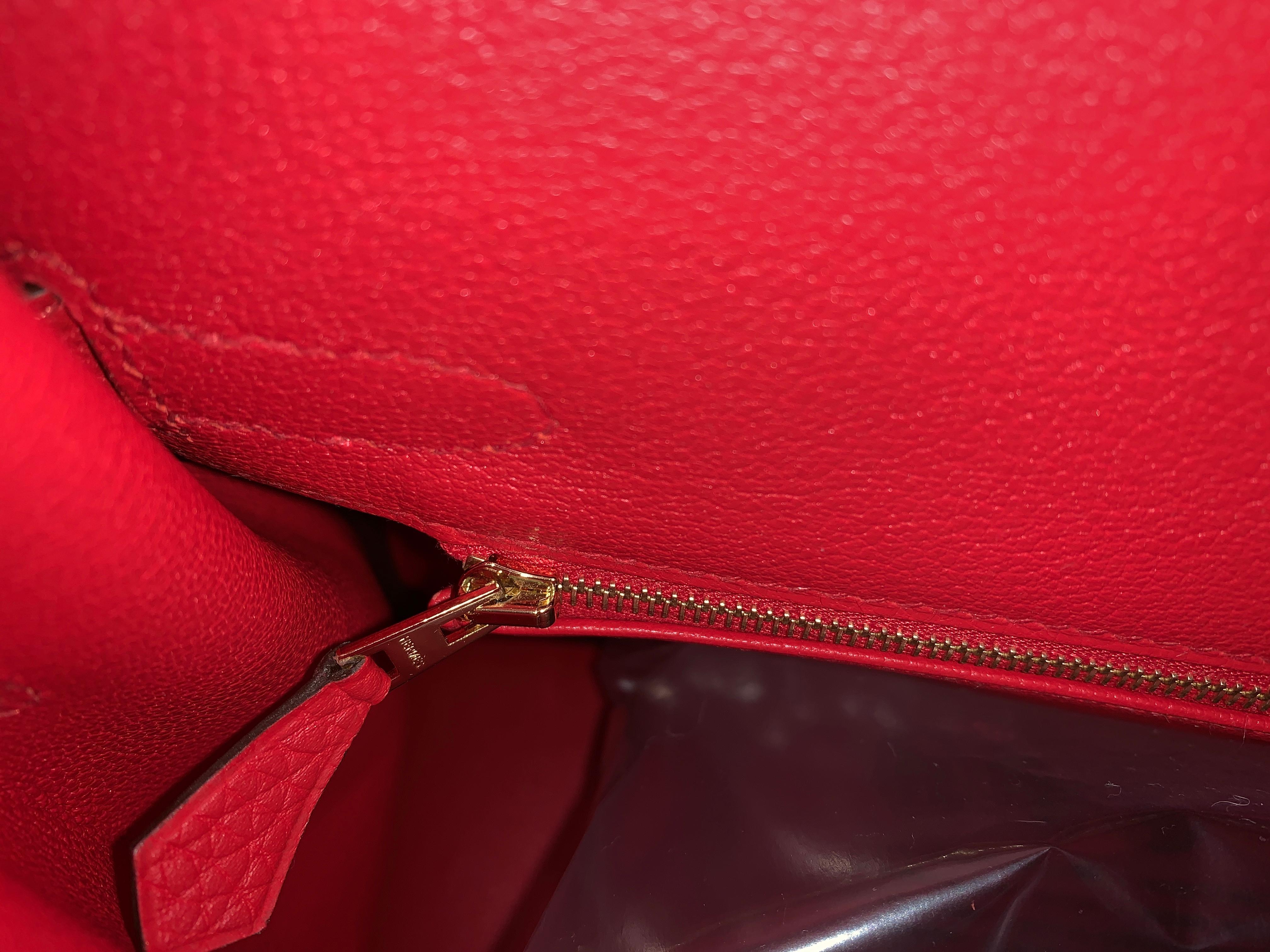 Hermes 30cm Birkin Rouge de Coeur Newest Red Togo Gold Hardware       In New Condition In West Chester, PA