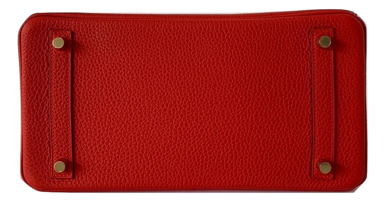 Women's or Men's Hermes 30cm Birkin Rouge de Coeur Newest Red Togo Gold Hardware      