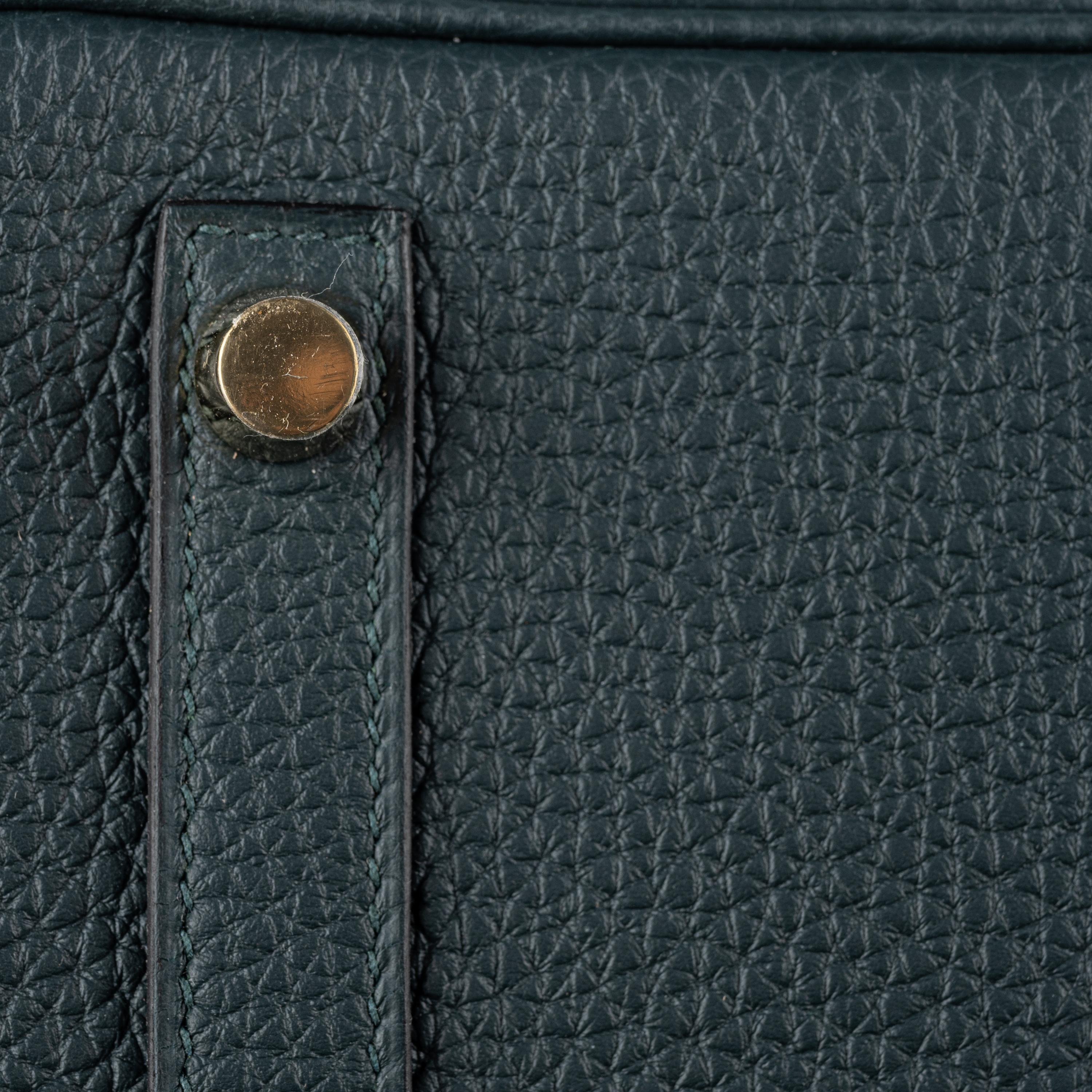 Hermès 30cm Birkin Vert Cypress Touch Gold Hardware 2022 For Sale 10
