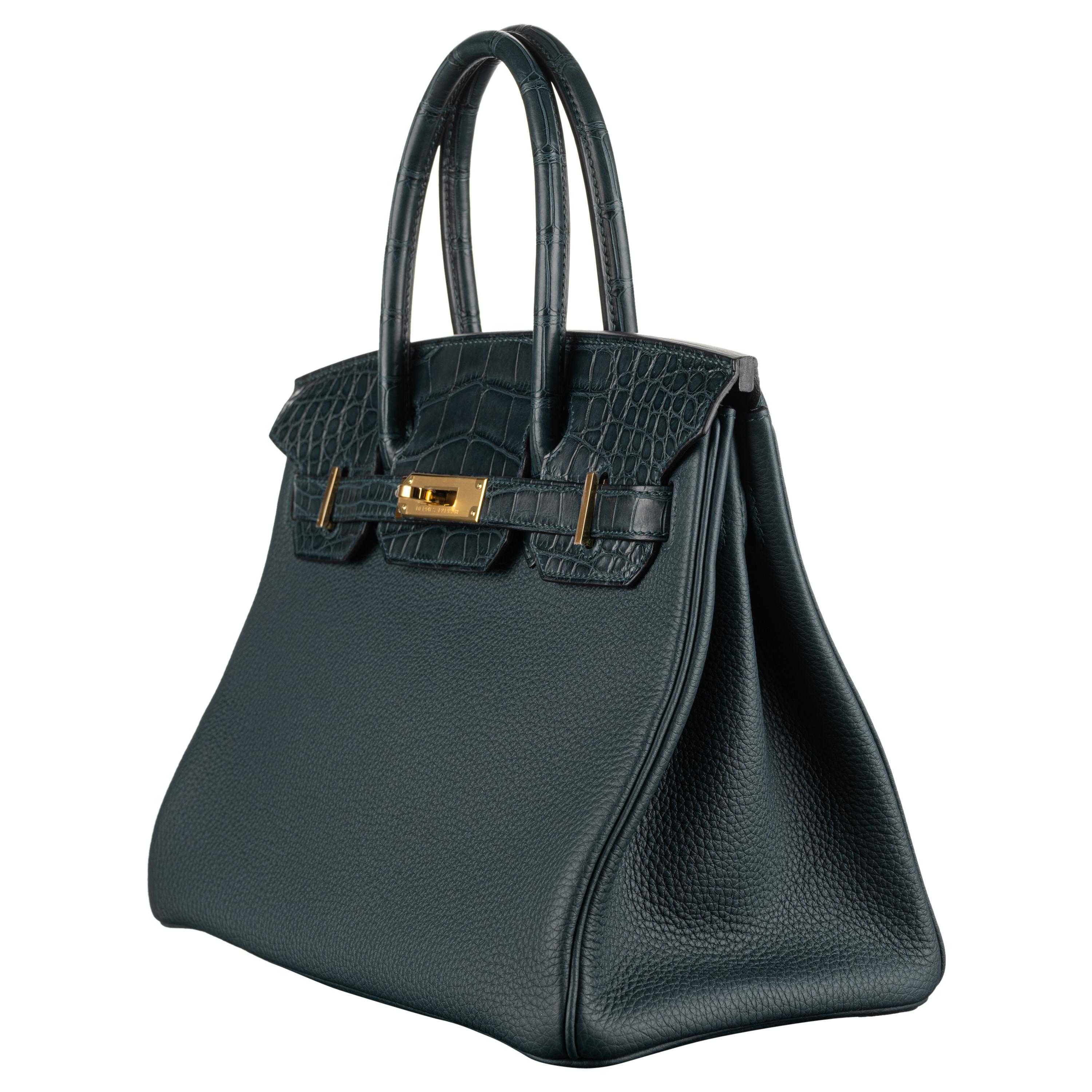 Hermès 30cm Birkin Vert Cypress Touch Gold Hardware 2022 in vendita 3
