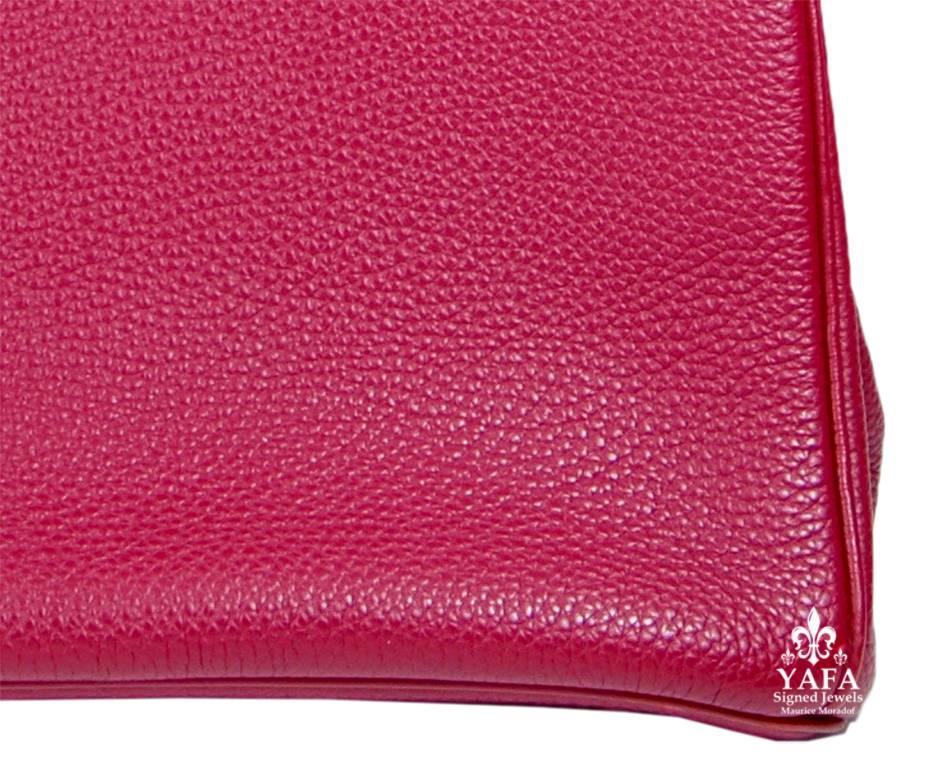 Hermès - Sac Birkin rouge 30 cm Bon état - En vente à New York, NY