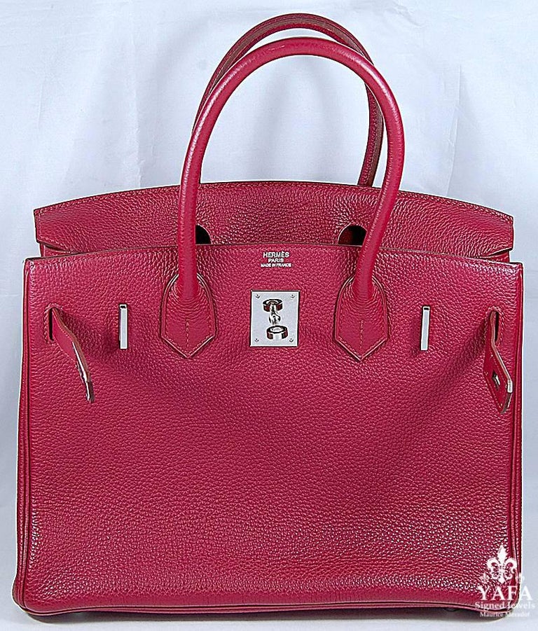 Hermes 30cm Red Birkin Bag For Sale at 1stDibs