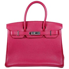 Vintage Hermes 30cm Red Birkin Bag