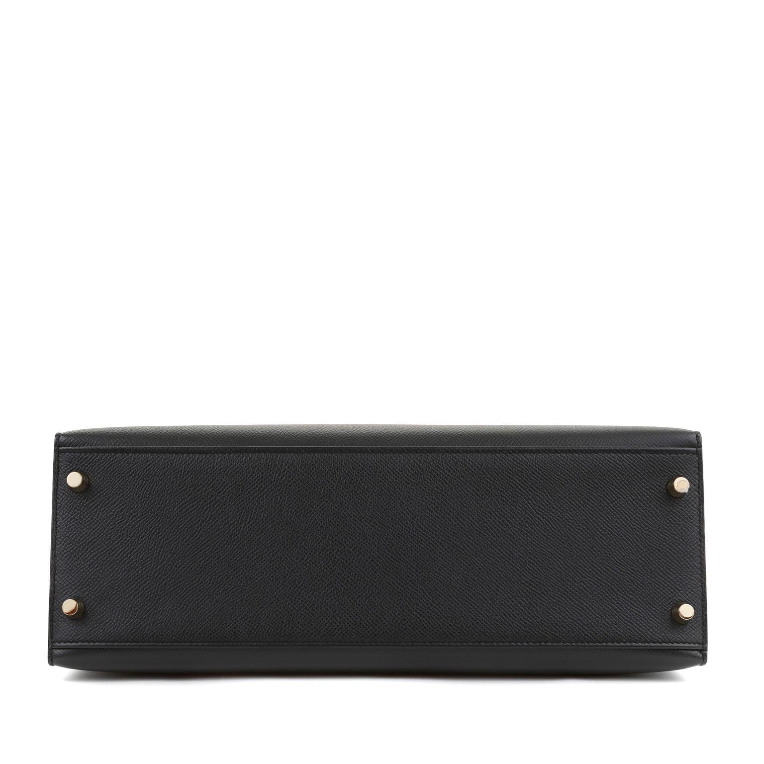 Hermès 32 cm Black Epsom Kelly Sellier with Gold Hardware 2021 1