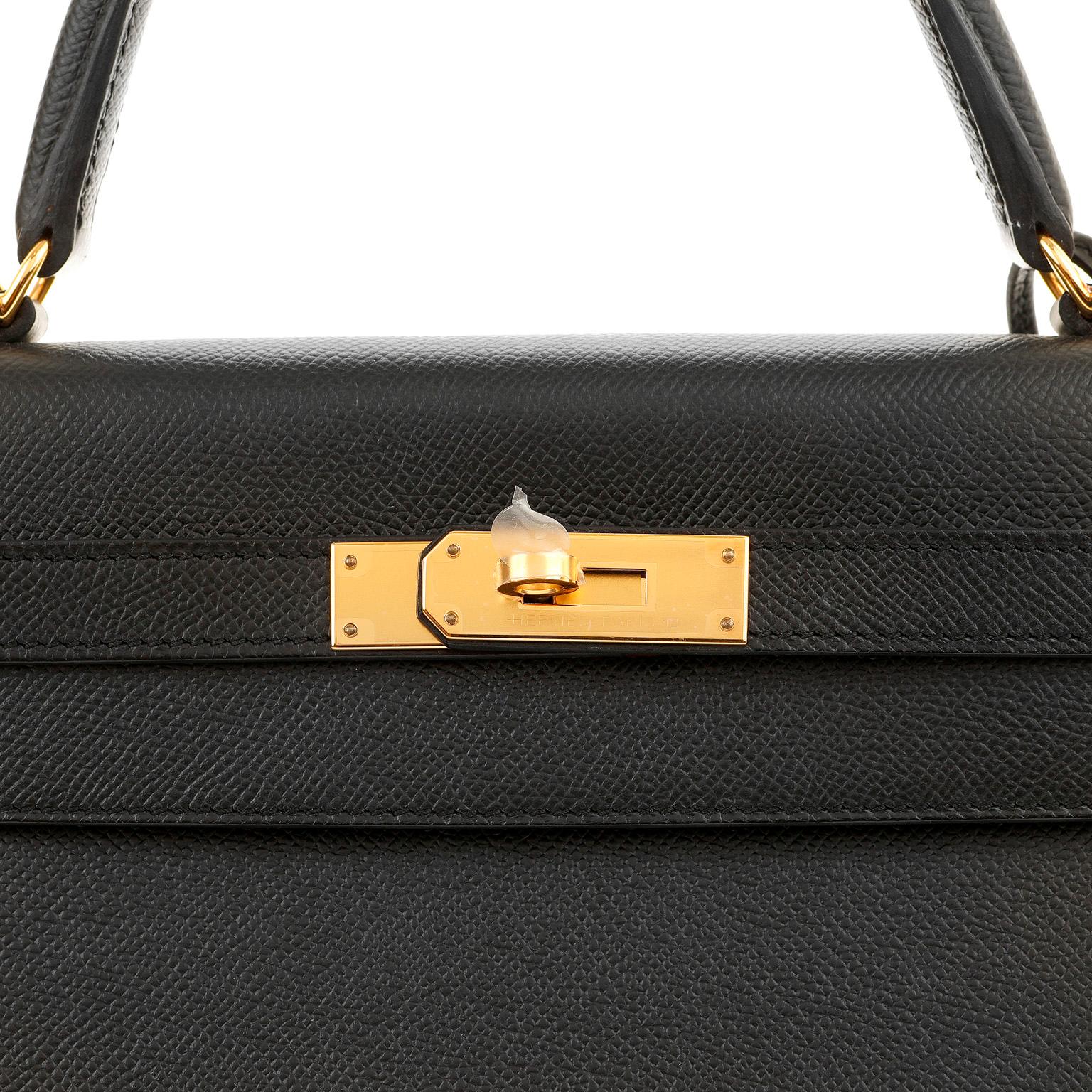 Hermès 32 cm Black Epsom Kelly Sellier with Gold Hardware 2021 2