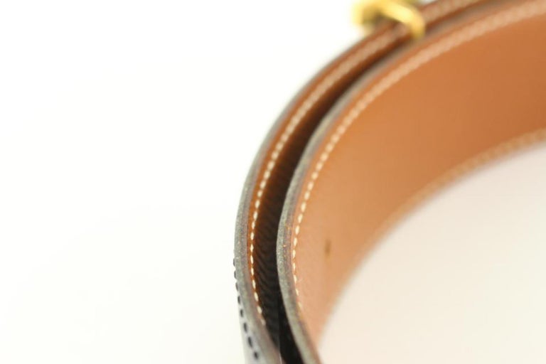 Hermès 32mm Black x Brown Reversible H Logo Belt Kit 93h719s Hermès 32mm Black x Brown Reversible H Logo Belt Kit 93h719s  main image 4