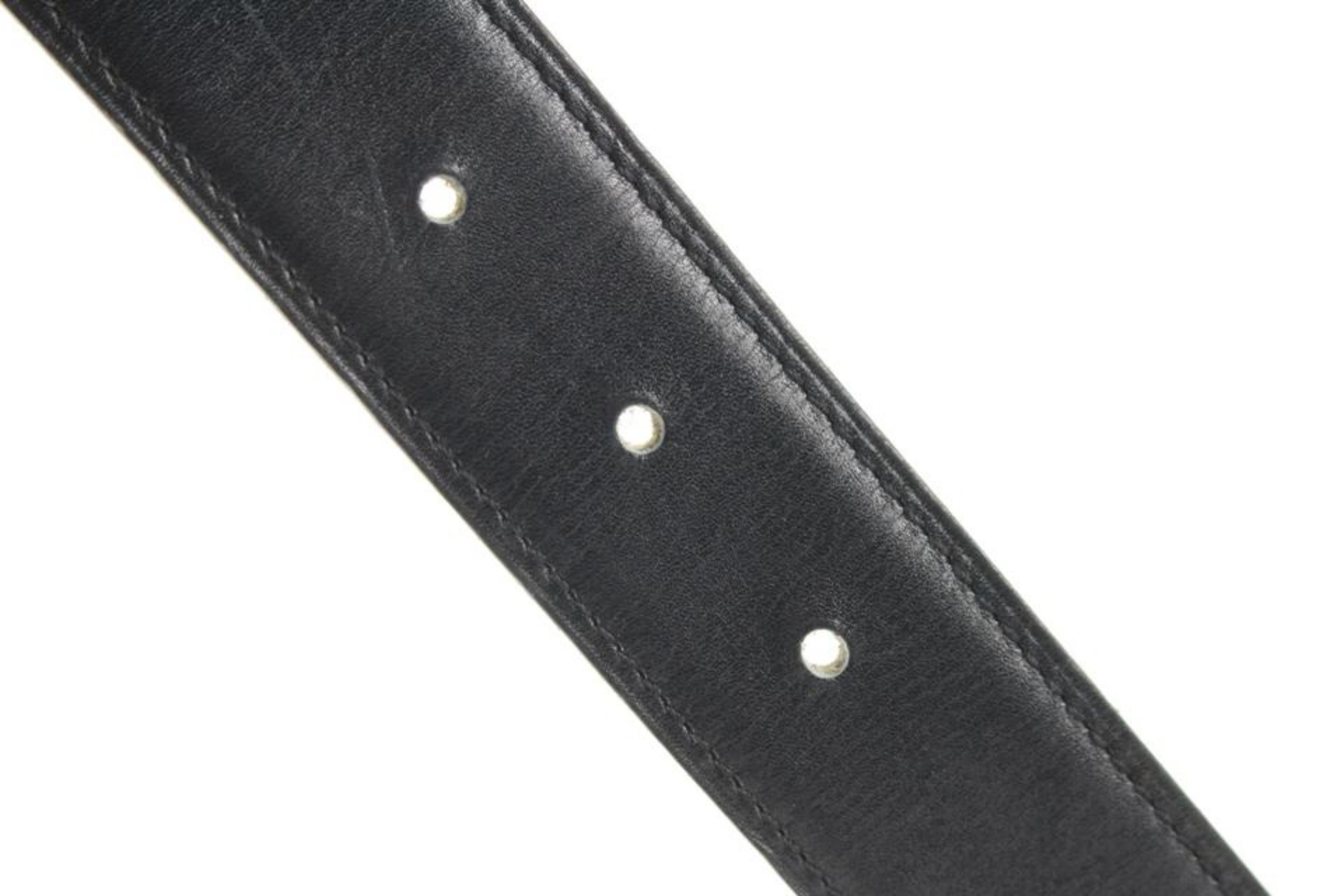 Hermès 32mm marron x noir x or réversible H Logo Belt Kit 56h815s en vente 7