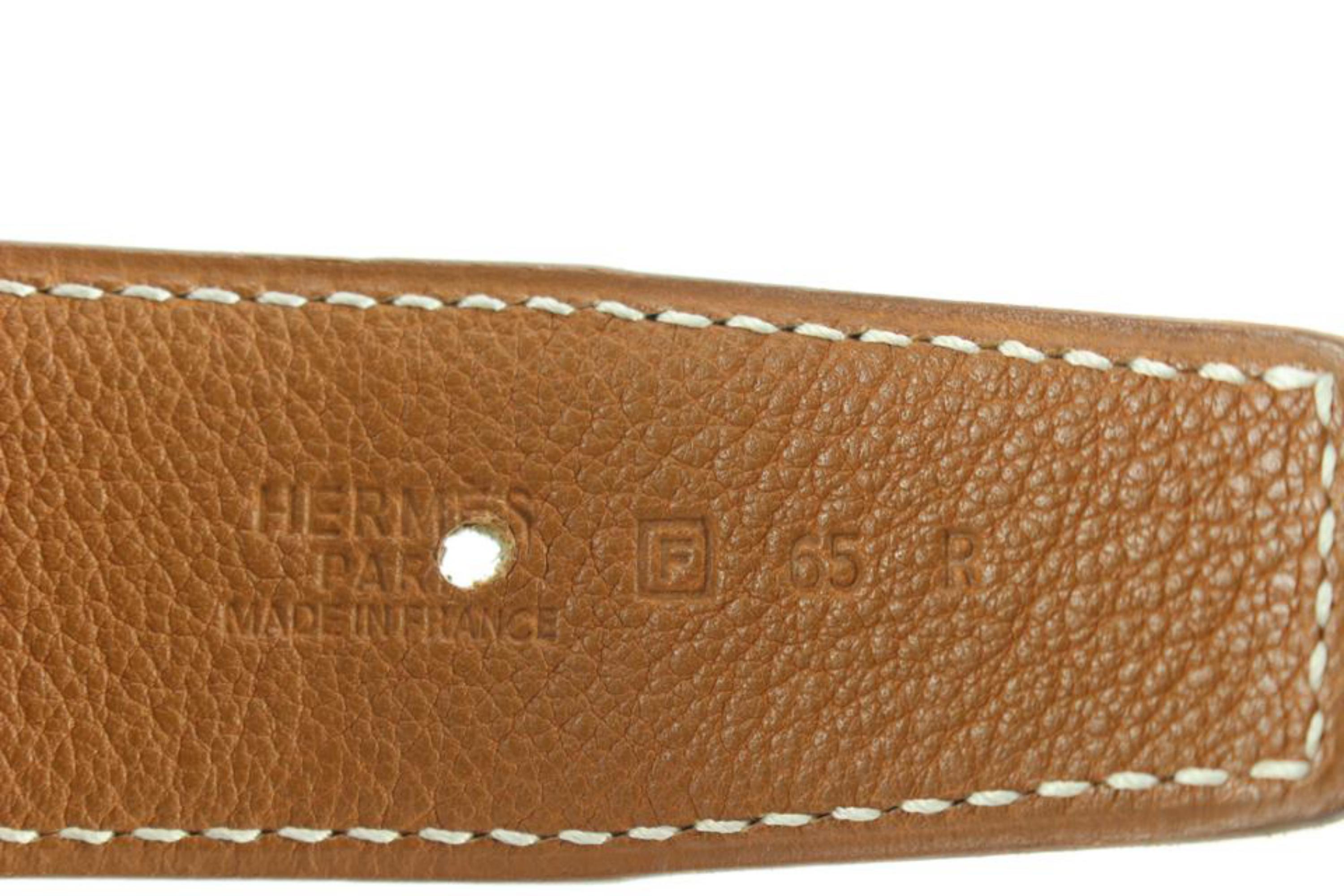 Hermès 32mm Martelee Reversible H Logo Belt Hammered Buckle 85h629s en vente 6