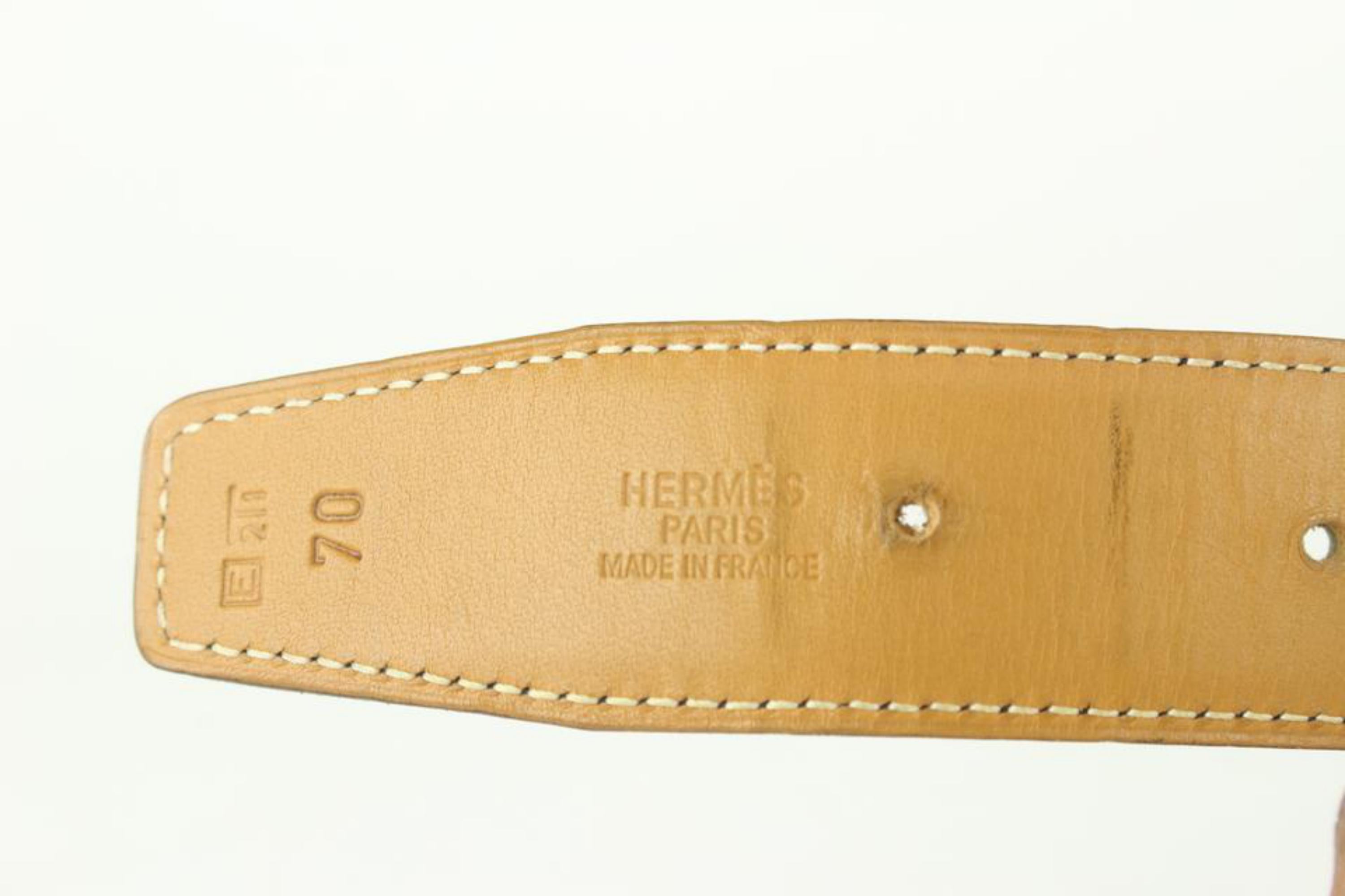 Hermès 32mm Reversible H Logo Belt Kit Black x Brown x Silver 105h3 For Sale 4