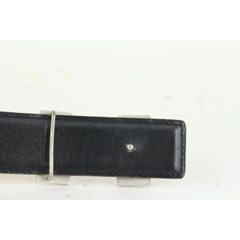 Hermès 32mm Reversible H Logo Belt Kit Black x Brown x Silver 105h3 For Sale 6