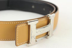 Hermès 32mm Reversible H Logo Belt Kit Black x Brown x Silver 105h3